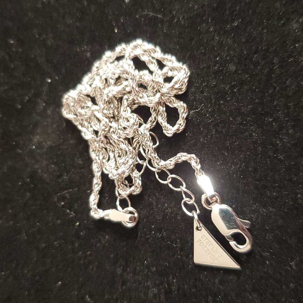 925 Silver  Rope Chain Necklace , 18" , 4.5 grms